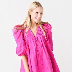 Hunter Bell Jenkins Mini Dress Hot Pink Small NWT Pockets